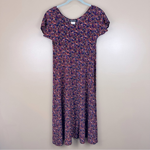 Vintage Dresses Vintage All That Jazz Floral Cottage Prairie Midi